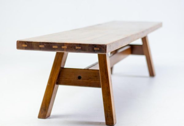 Torbecchia Solid Walnut Bench by Giovanni Michelucci - Image 4