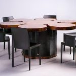 Formitalia Burl Walnut and Leather Dry Bar Table - Image 3