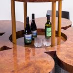 Formitalia Burl Walnut and Leather Dry Bar Table - Image 8