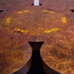 Formitalia Burl Walnut and Leather Dry Bar Table - Image 10