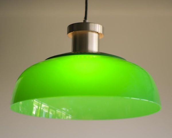 Achille & Pier Giacomo Castiglioni Green Acrylic Pendant Lamp 4017 - Image 2