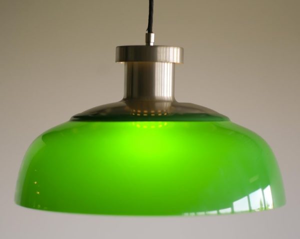 Achille & Pier Giacomo Castiglioni Green Acrylic Pendant Lamp 4017 - Image 3