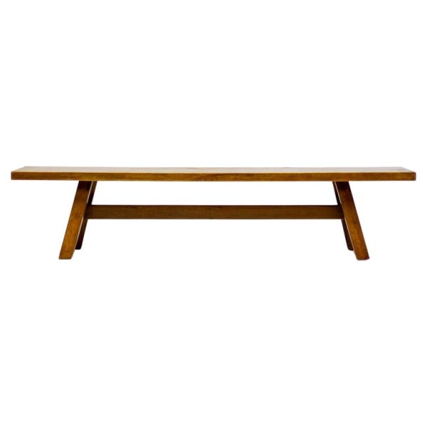 Torbecchia Solid Walnut Bench by Giovanni Michelucci