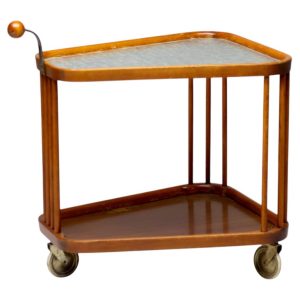 Elevate Entertaining With This Scandinavian Modern Maple and Glass Cart