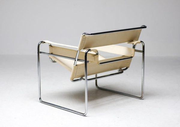 Marcel Breuer Early Canvas Model B3 "Wassily" Chair by Gavina - Image 2