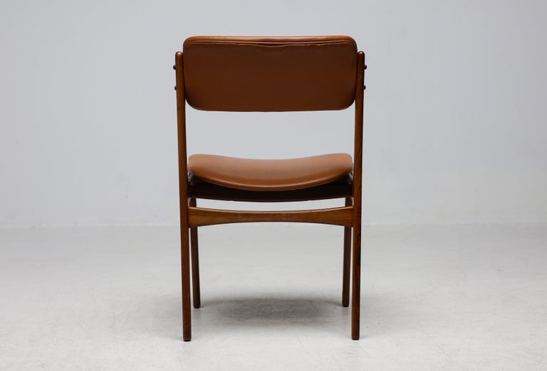 Set of Six Erik Buch Model 49 Dining Chairs, Rosewood and Cognac Vinyl, Denmark - Image 10