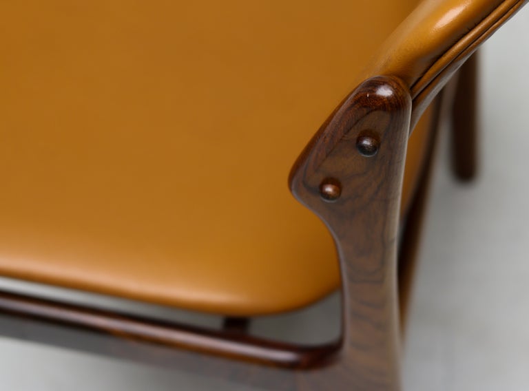 Set of Six Erik Buch Model 49 Dining Chairs, Rosewood and Cognac Vinyl, Denmark - Image 13