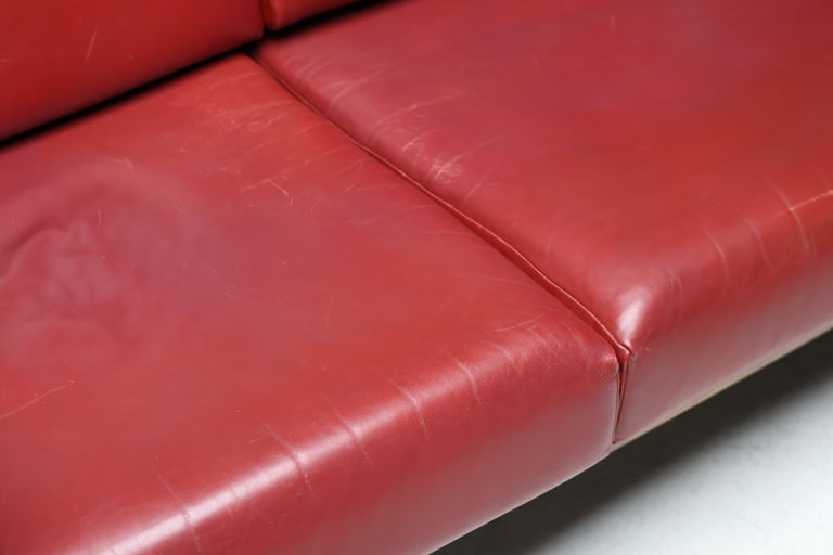 Johannes Andersen Brazilian Rosewood Sofa in Bordeaux Leather, Denmark, 1960s - Image 13