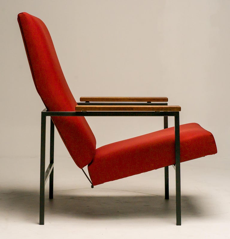 Lotus Lounge Chair by Rob Parry, Red Upholstery, Mid-Century, 1960s - Image 4