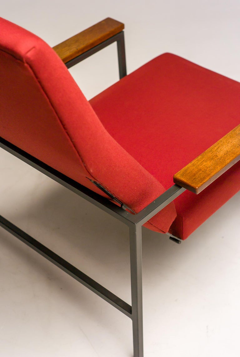 Lotus Lounge Chair by Rob Parry, Red Upholstery, Mid-Century, 1960s - Image 8