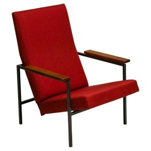 Lotus Lounge Chair by Rob Parry, Red Upholstery, Mid-Century, 1960s