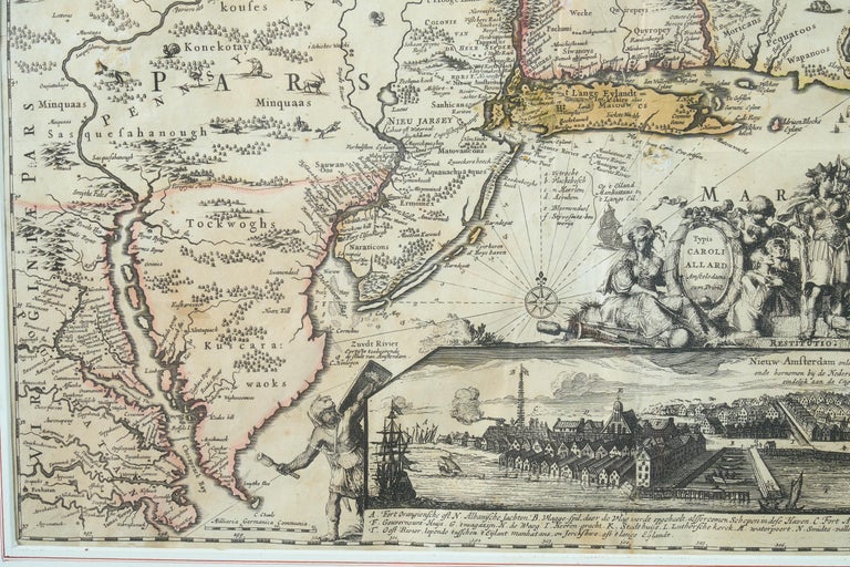 Rare Original Map of New Amsterdam (New York) – “Restitutio”, ca. 1674 – - Image 6