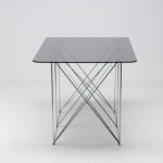 Max Sauze Foldable Smoke Glass Dining Table - Image 5