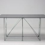 Max Sauze Foldable Smoke Glass Dining Table - Image 6