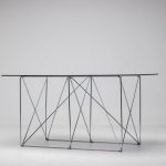 Max Sauze Foldable Smoke Glass Dining Table - Image 2