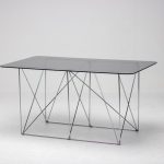 Max Sauze Foldable Smoke Glass Dining Table - Image 8