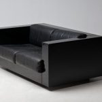 Massimo Vignelli Black on Black Saratoga Sofa, Italy, 1964 - Image 5