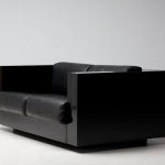 Massimo Vignelli Black on Black Saratoga Sofa, Italy, 1964 - Image 2