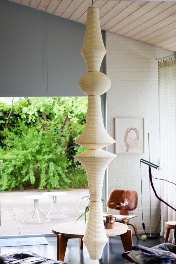 Tall Mid Century Modern Isamu Noguchi Akari E Light Sculpture - Image 2