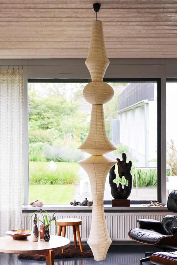 Tall Mid Century Modern Isamu Noguchi Akari E Light Sculpture - Image 5