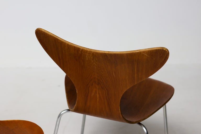 Set of Four "Lily" Chairs by Arne Jacobsen for Fritz Hansen, Teak, Denmark, 1971 - Image 2