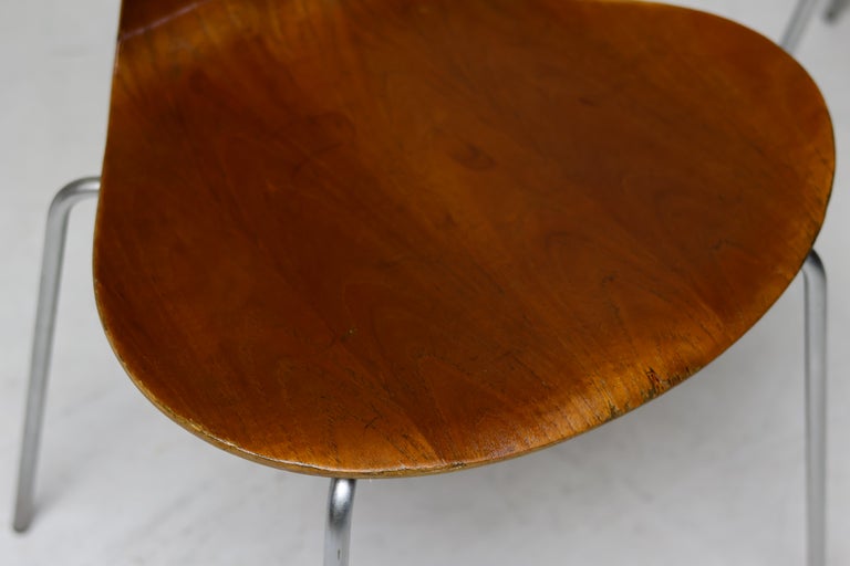 Set of Four "Lily" Chairs by Arne Jacobsen for Fritz Hansen, Teak, Denmark, 1971 - Image 3