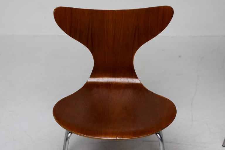 Set of Four "Lily" Chairs by Arne Jacobsen for Fritz Hansen, Teak, Denmark, 1971 - Image 8