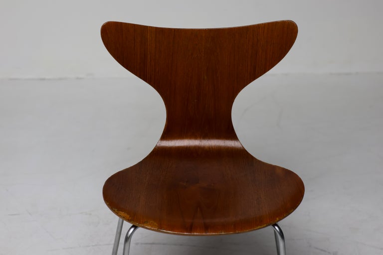 Set of Four "Lily" Chairs by Arne Jacobsen for Fritz Hansen, Teak, Denmark, 1971 - Image 9