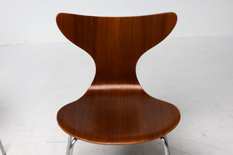 Set of Four "Lily" Chairs by Arne Jacobsen for Fritz Hansen, Teak, Denmark, 1971 - Image 10