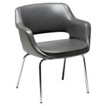Olli Mannermaa for Martela – Kilta Armchairs in Grey Naugahyde, Finland, 1955