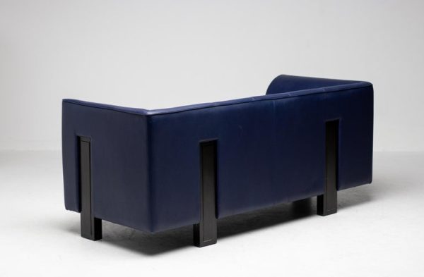 Blue Leather 'ISU' Sofa by Shigeru Uchida, 1995 - Image 7