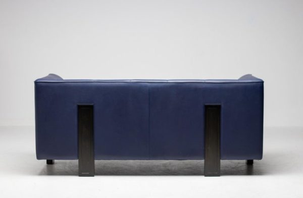 Blue Leather 'ISU' Sofa by Shigeru Uchida, 1995 - Image 11