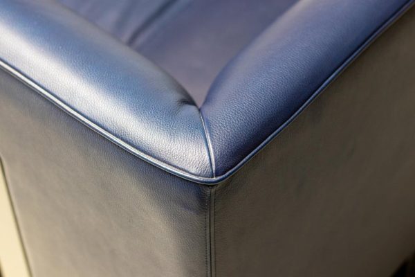 Blue Leather 'ISU' Sofa by Shigeru Uchida, 1995 - Image 9