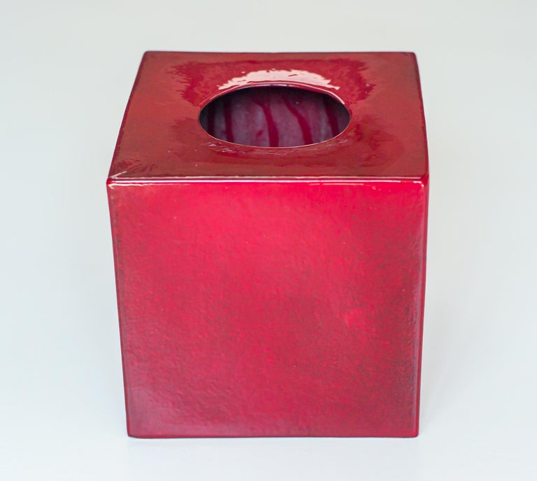 Ettore Sottsass Model 585 Oxblood Red Ceramic Vase, Il Sestante, Italy, 1961 - Image 2