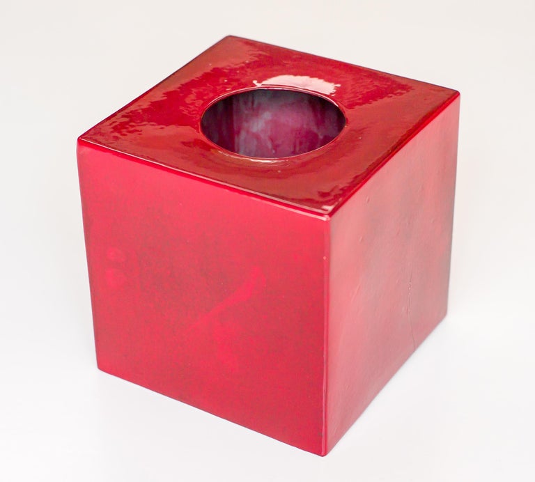 Ettore Sottsass Model 585 Oxblood Red Ceramic Vase, Il Sestante, Italy, 1961 - Image 3