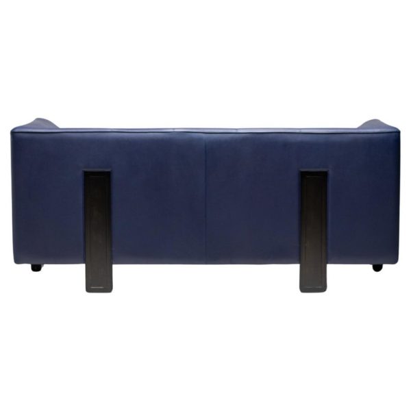 Blue Leather 'ISU' Sofa by Shigeru Uchida, 1995