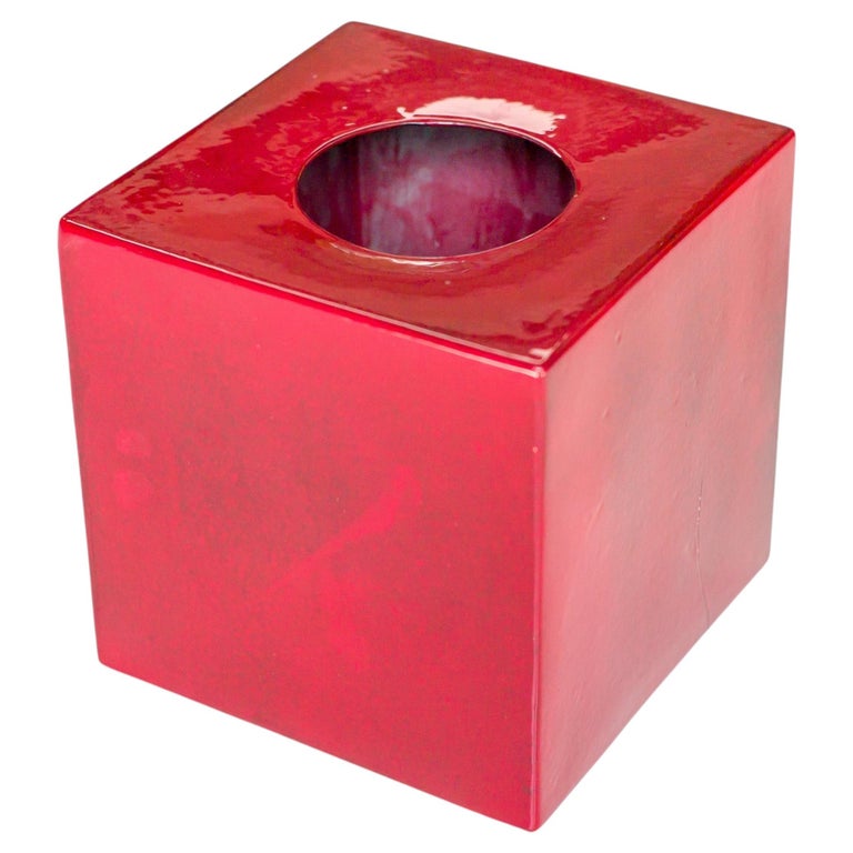 Ettore Sottsass Model 585 Oxblood Red Ceramic Vase, Il Sestante, Italy, 1961