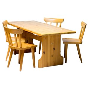 Solid Pine Dining Set by Roland Wilhemsson for Karl Anderson & Soner, 1960s