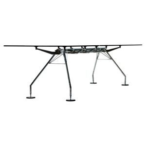 Large Nomos Dining / Conference Table by Tecno, Chrome Frame, 280 cm