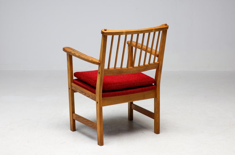 Exceptional Yngve Ekström Dining Set for Swedese, 1950, New Red Bouclé - Image 6