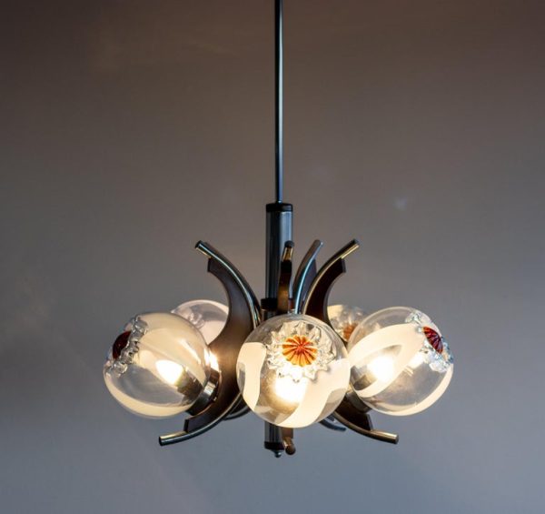 Murano Glass Chandelier by Mazzega - Image 8