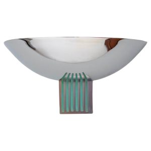 Pair of Chrome and Crystal Sconces, Italy, 1960's