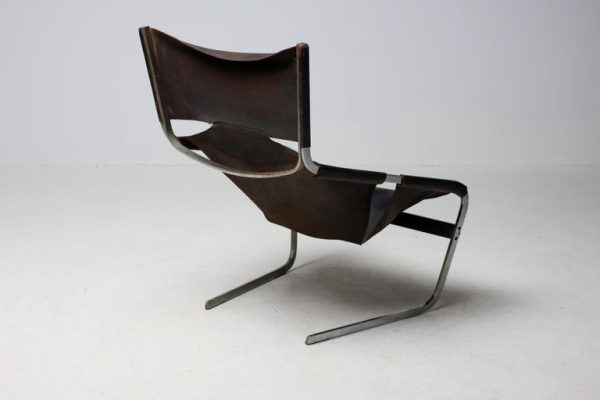 Pierre Paulin F444 Lounge Chair in Black Leather – All Original, Vintage - Image 9