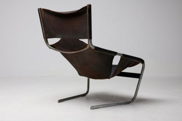 Pierre Paulin F444 Lounge Chair in Black Leather – All Original, Vintage - Image 10