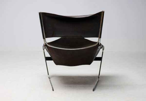 Pierre Paulin F444 Lounge Chair in Black Leather – All Original, Vintage - Image 12