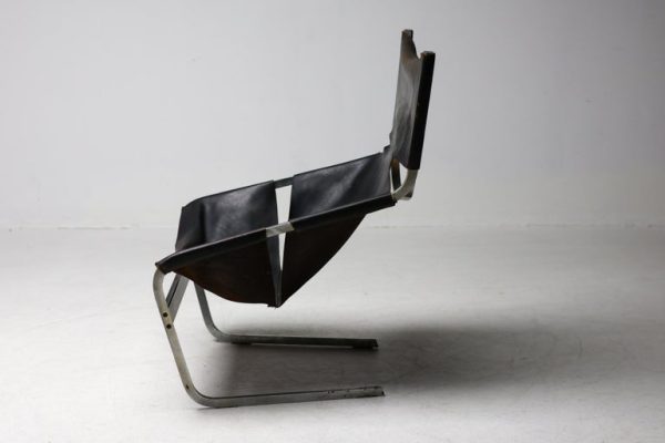 Pierre Paulin F444 Lounge Chair in Black Leather – All Original, Vintage - Image 15
