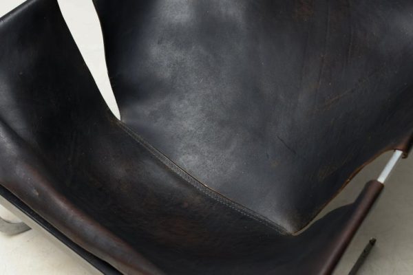 Pierre Paulin F444 Lounge Chair in Black Leather – All Original, Vintage - Image 19