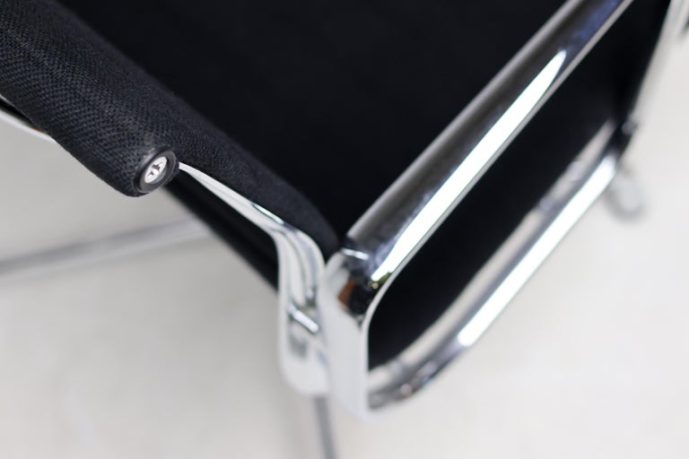Set of Six Iconic EA108 Eames "Aluminium Group" Swivel Chairs by Vitra in Black - Image 5