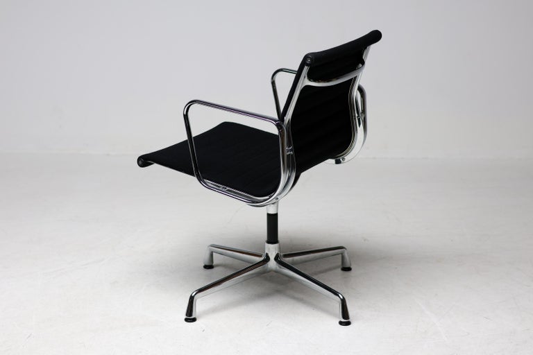 Set of Six Iconic EA108 Eames "Aluminium Group" Swivel Chairs by Vitra in Black - Image 10