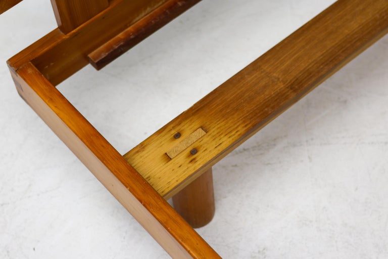 Pierre Chapo’s “T22” Daybed – Sculptural Elm, in Bleu Marcoule Wool - Image 18